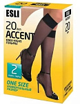 ESLI Гольфы женские Accent 20 2 пары nero 23-25